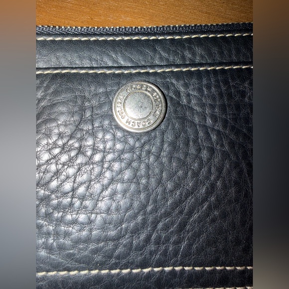 Coach Vintage Black Leather Wristlet